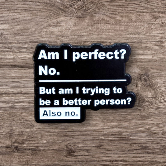 I am perfect? No (pin)