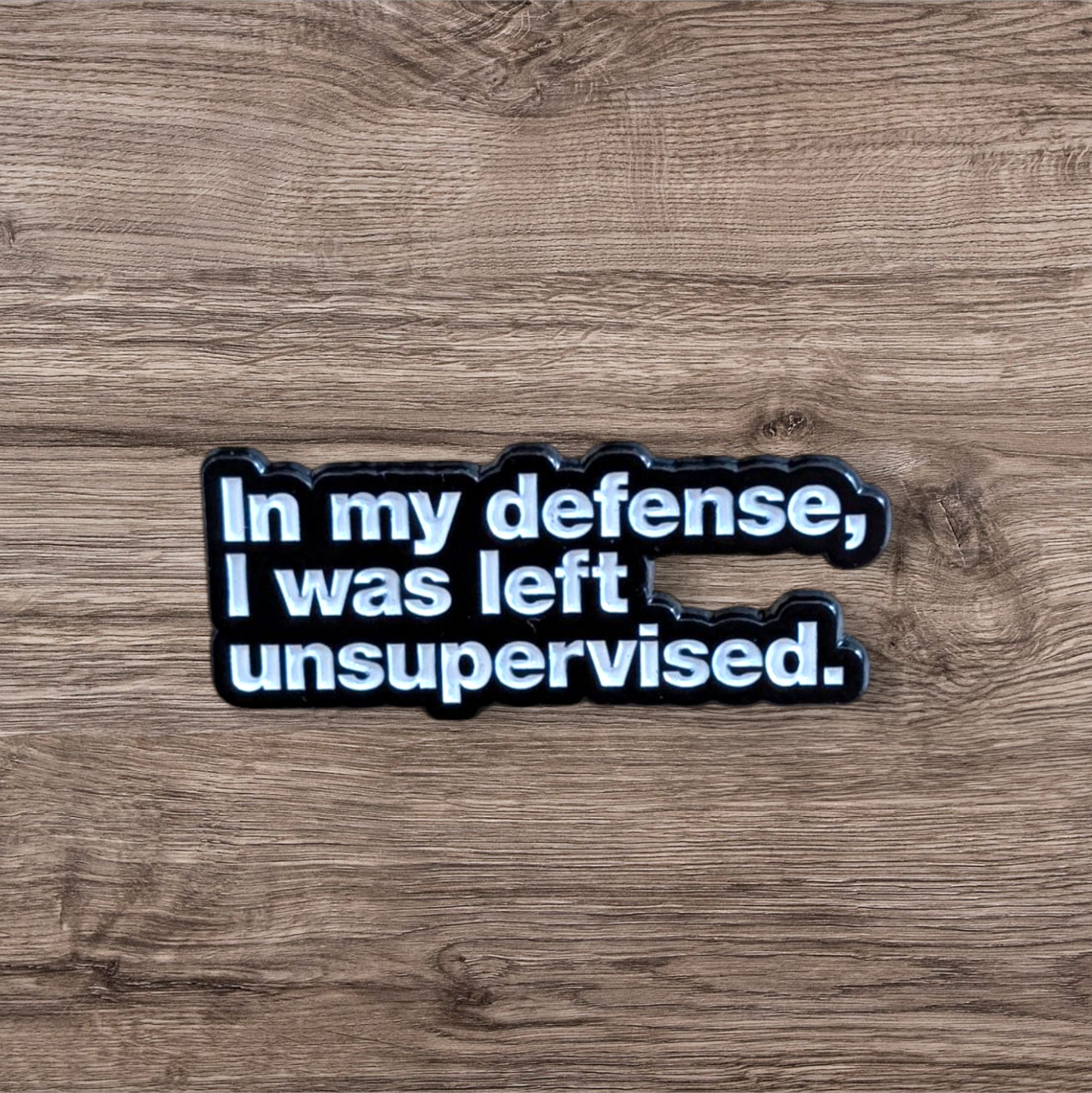 In My Defence I Was Left Unsupervised (Pin)